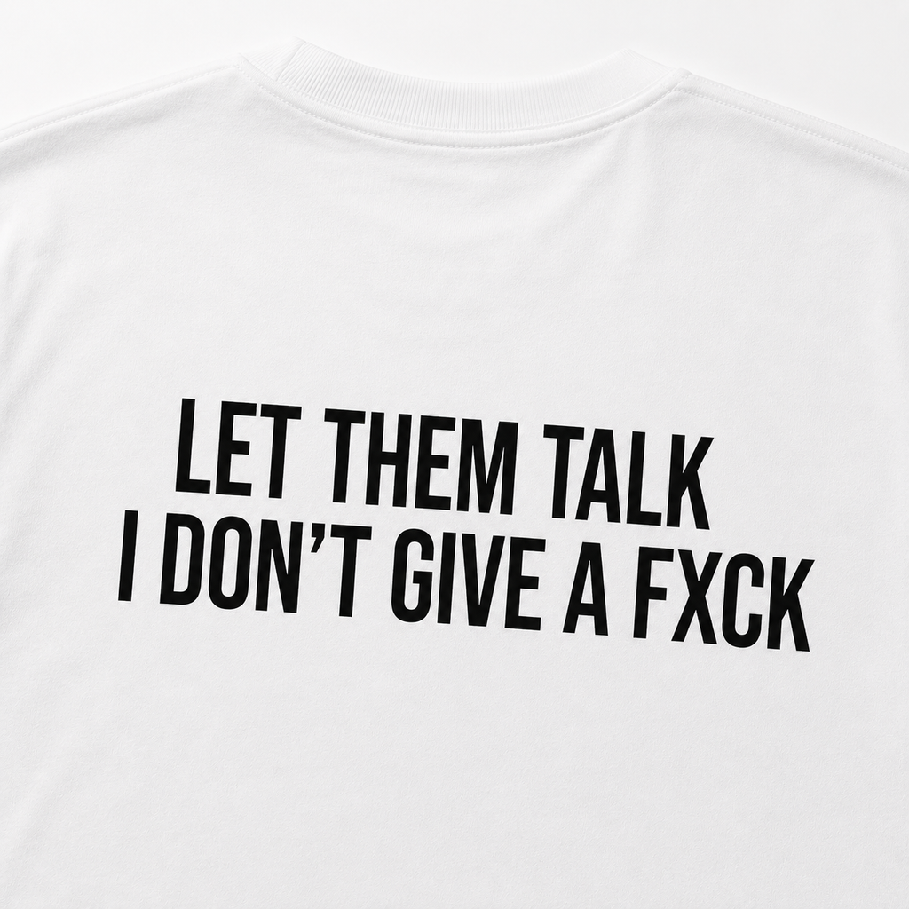 Let Them Talk Tee – White & French Oak