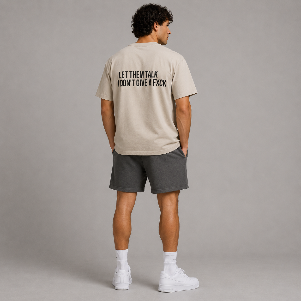 Let Them Talk Tee – White & French Oak