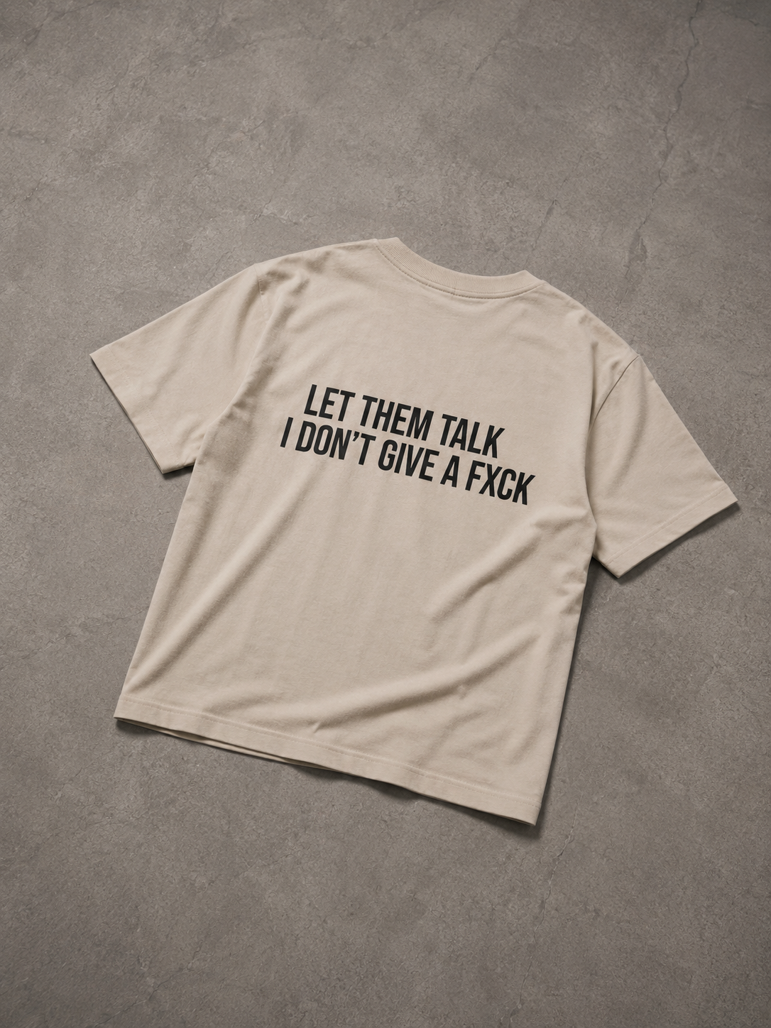 Let Them Talk Tee – White & French Oak