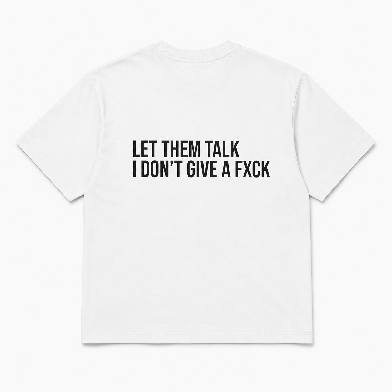 Let Them Talk Tee – White & French Oak