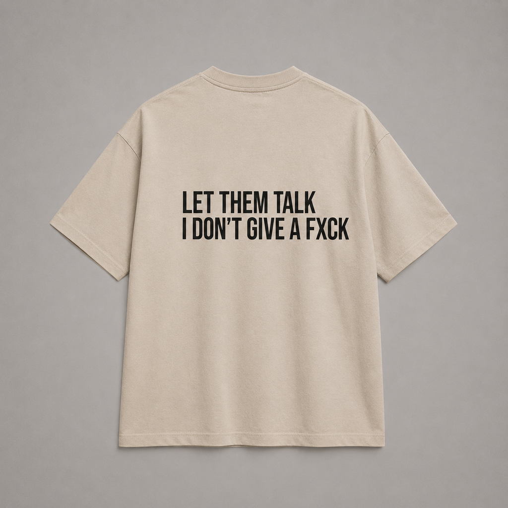 Let Them Talk Tee – White & French Oak