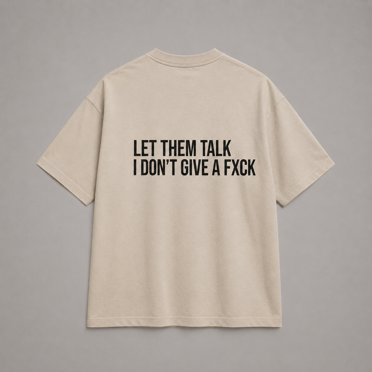 Let Them Talk Tee – White & French Oak