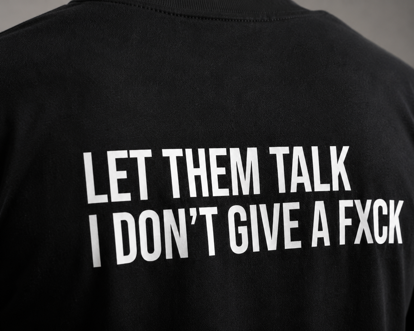 Let Them Talk Tee – Black & Midnight Navy