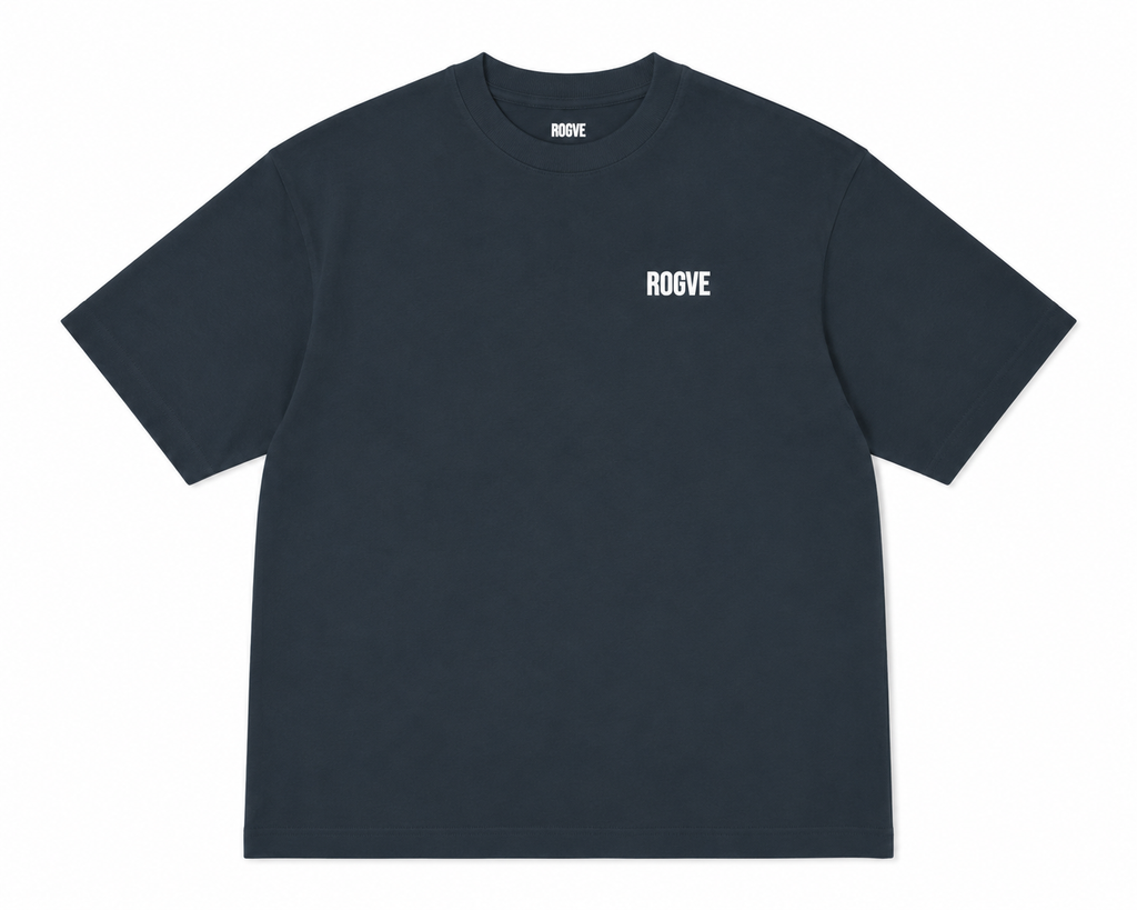 Let Them Talk Tee – Black & Midnight Navy