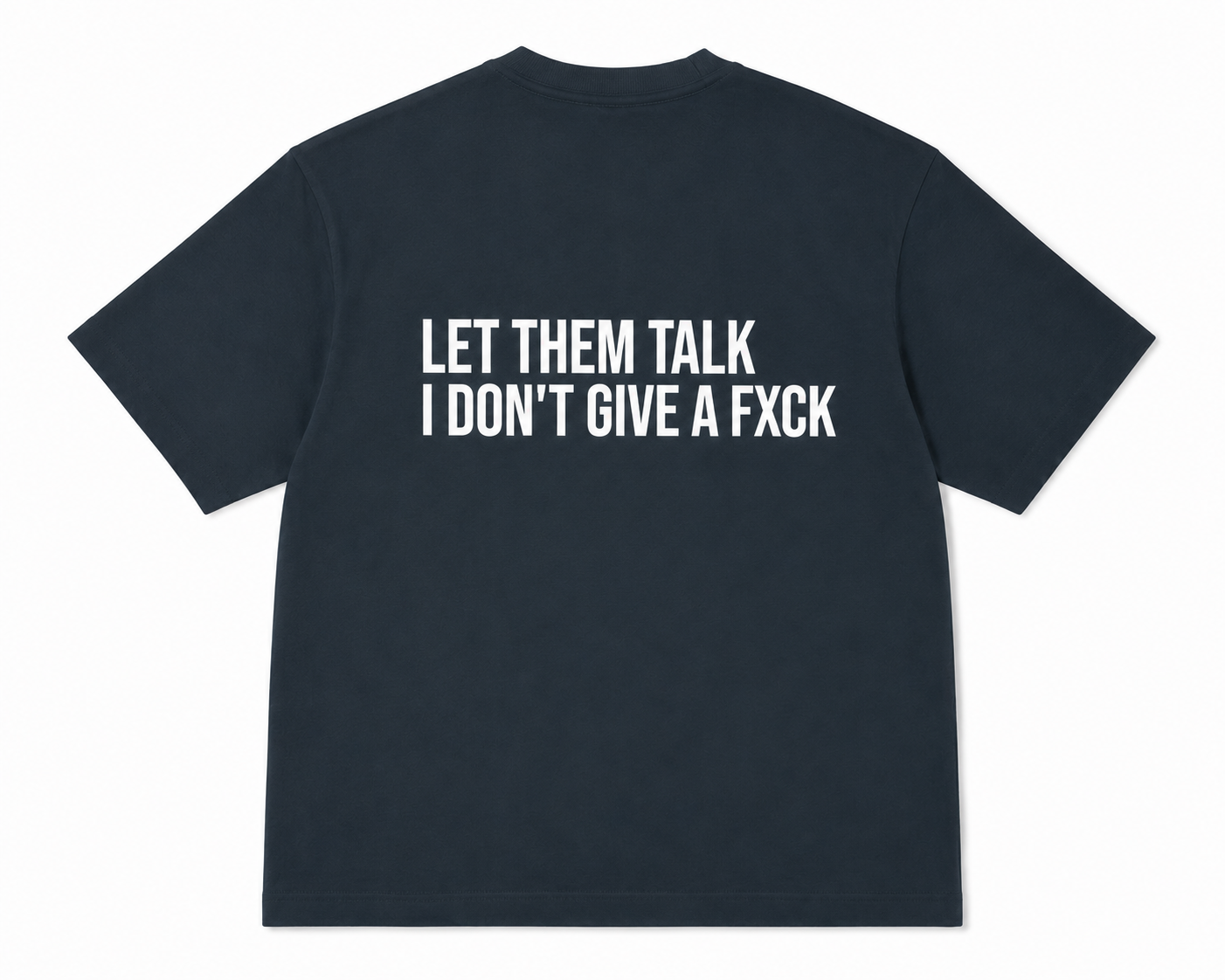 Let Them Talk Tee – Black & Midnight Navy