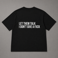 Let Them Talk Tee – Black & Midnight Navy