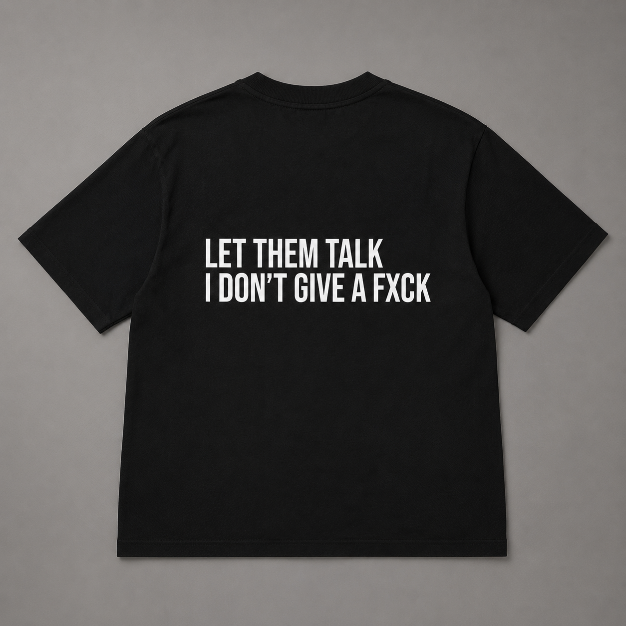Let Them Talk Tee – Black & Midnight Navy
